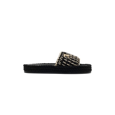 CHANEL NEW WOVEN SLIPPERS FOR WOMEN LAMBSKIN LEATHER G38189 X56418 94305